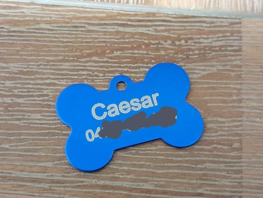 Engraved Pet Tag Bone shape