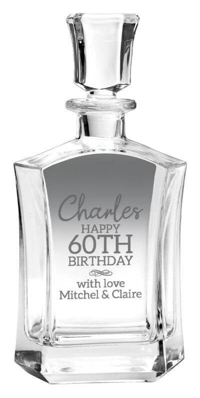 Engraved Crystal Elixir Decanter
